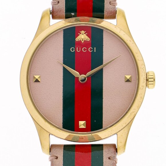 Gucci Accessories - GUCCI 126.4 pink leather/GF QZ